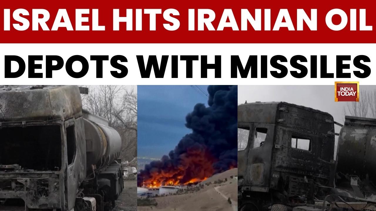 Israel Strikes Iran: Israeli Strikes Hit Tehran Oil Depot; Iran Attacks US Bases in Kuwait, Bahrain
