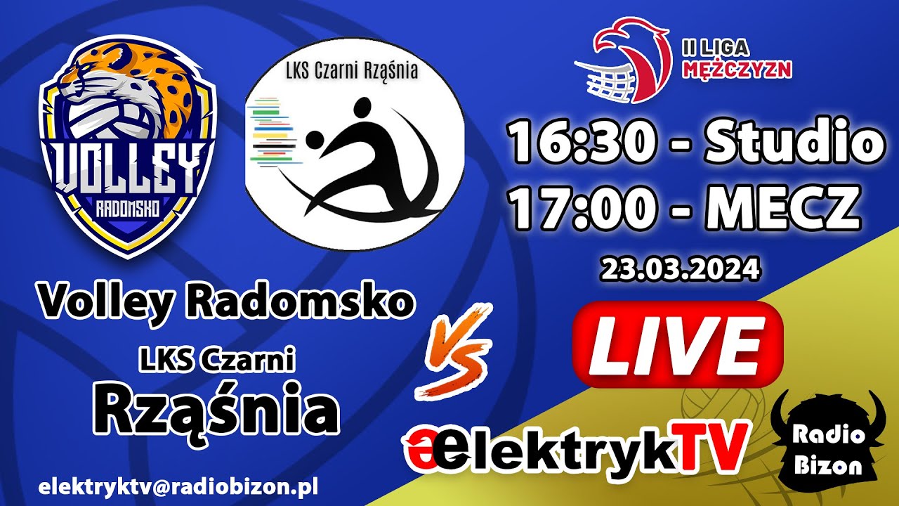 METPRIM Volley Radomsko — LKS Czarni Rząśnia | Transmisja LIVE i STUDIO przedmeczowe