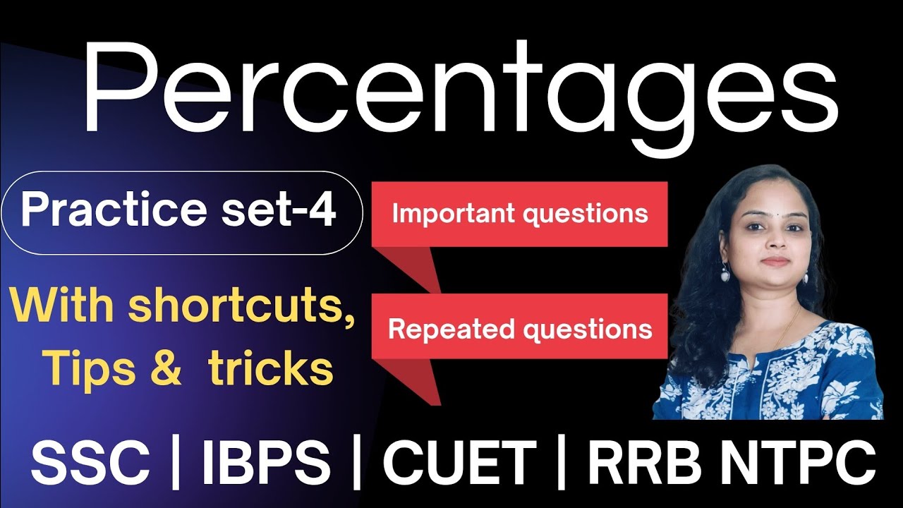 Percentages-set4|Quantitative Aptitude|All competitive exams|shortcuts|tips&tricks|SSC|IBPS|CUET|RRB