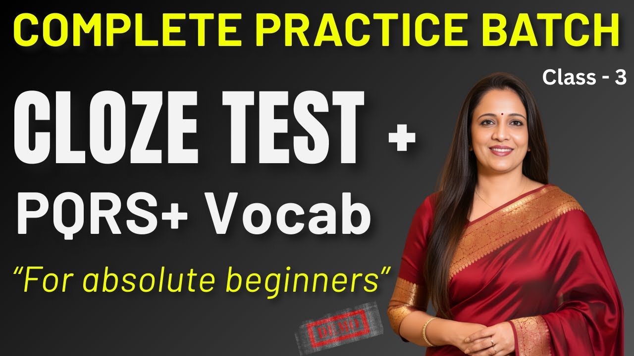 Complete Practice Batch |  Cloze Test  + PQRS + Vocab | English With Rani Ma'am