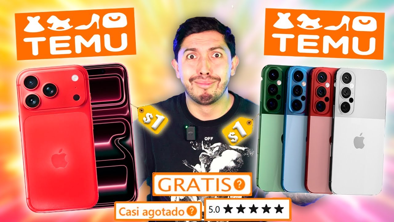 COMPRE TODOS LOS IPHONES 15,16,17 MAS BARATOS DE TEMU... ME ROBAN?
