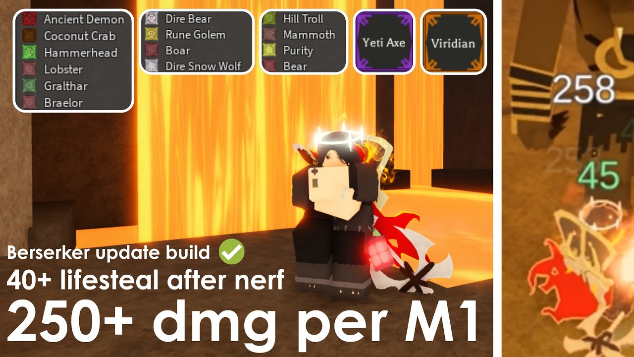 250+ M1 berserker build | Roblox Rune slayer