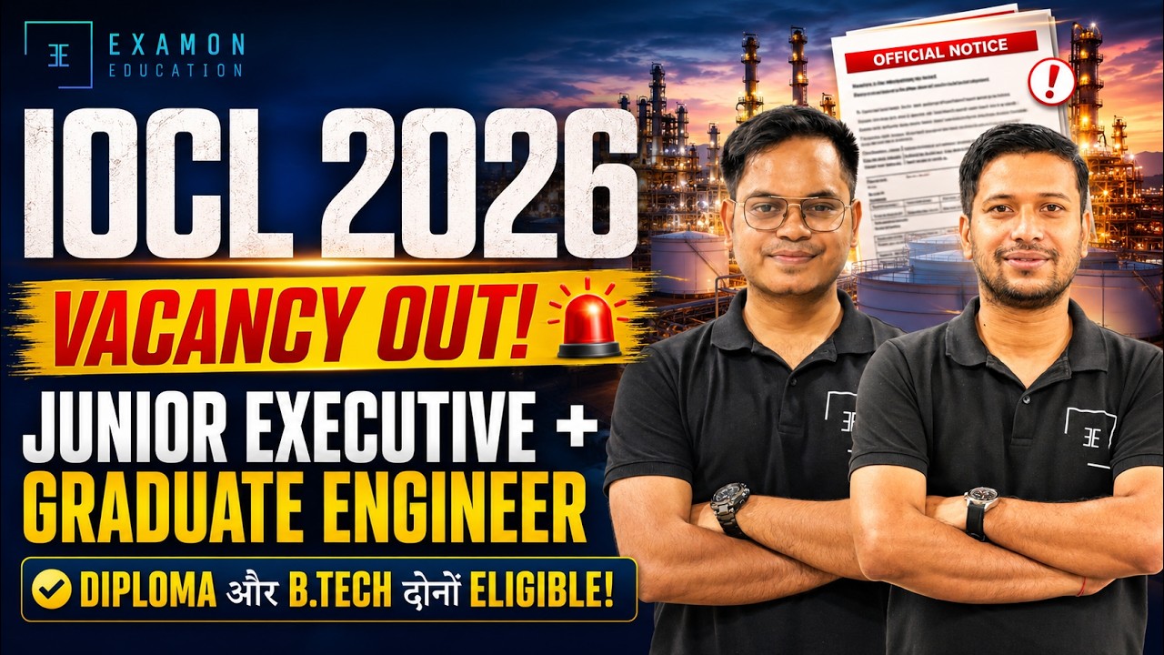 IOCL Recruitment 2026 Vacancy Out | Junior Executive & Graduate Engineer | Diploma + B.Tech Eligible