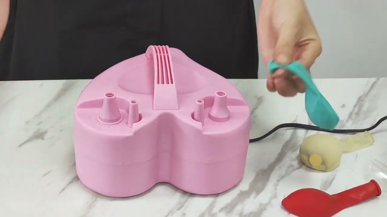 Electric Balloon Pump ,Electric Balloon Inflator heart shaped pink