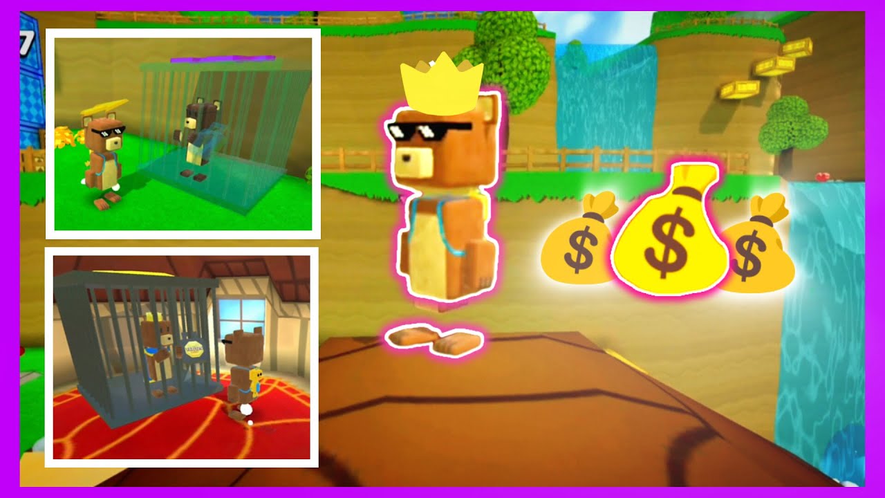 Super Bear Adventure, Bear rescued his friends from the cage🥳 #superbearadventure #funny