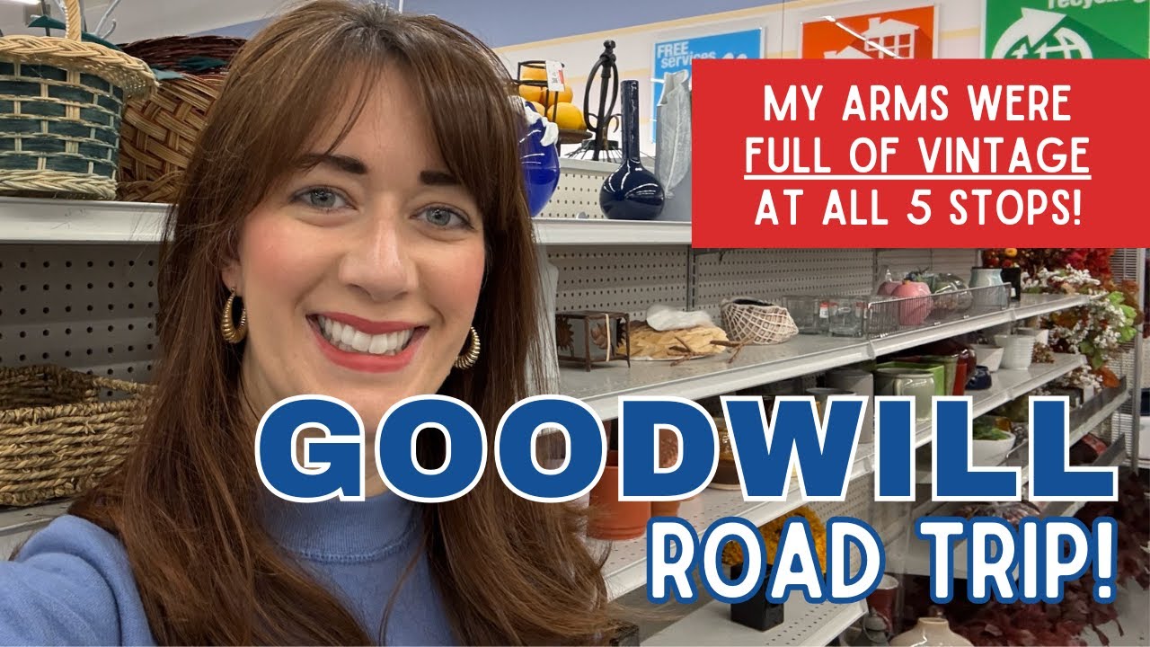 My Arms Were FULL OF VINTAGE! | 5 Goodwills | Thrift with Me
