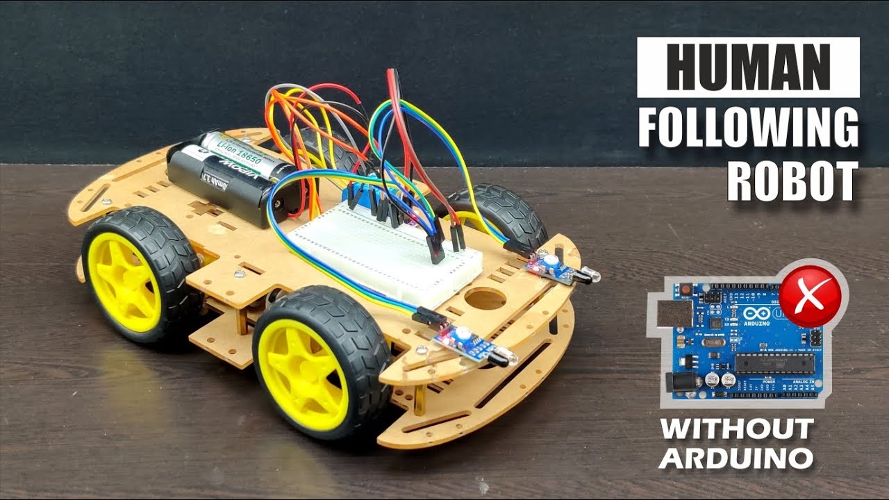 Human Following Robot Without Arduino Uno|| Human Following Robot|| Without Arduino Projects #robot 