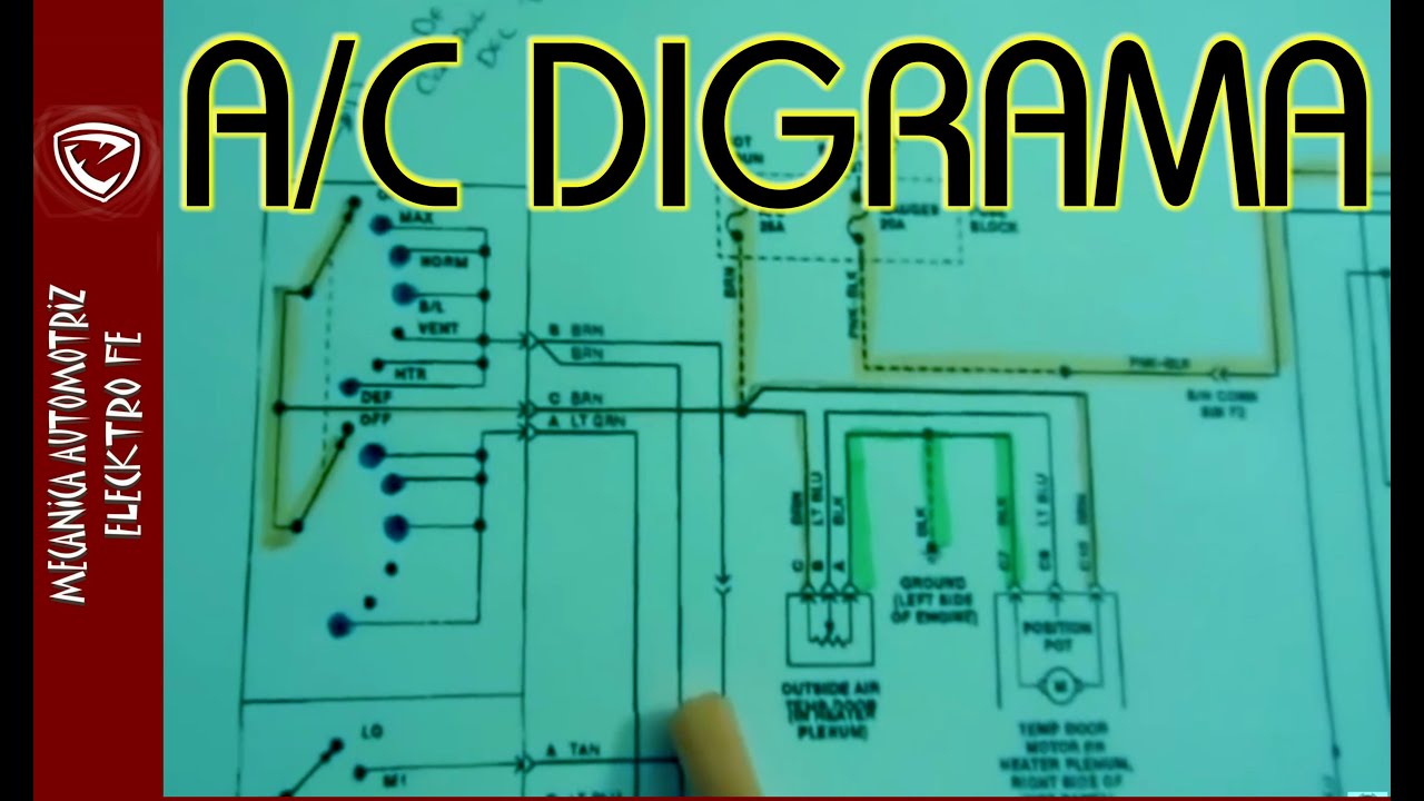 Aire acondicionado automotriz  (diagrama electrico BASICO)