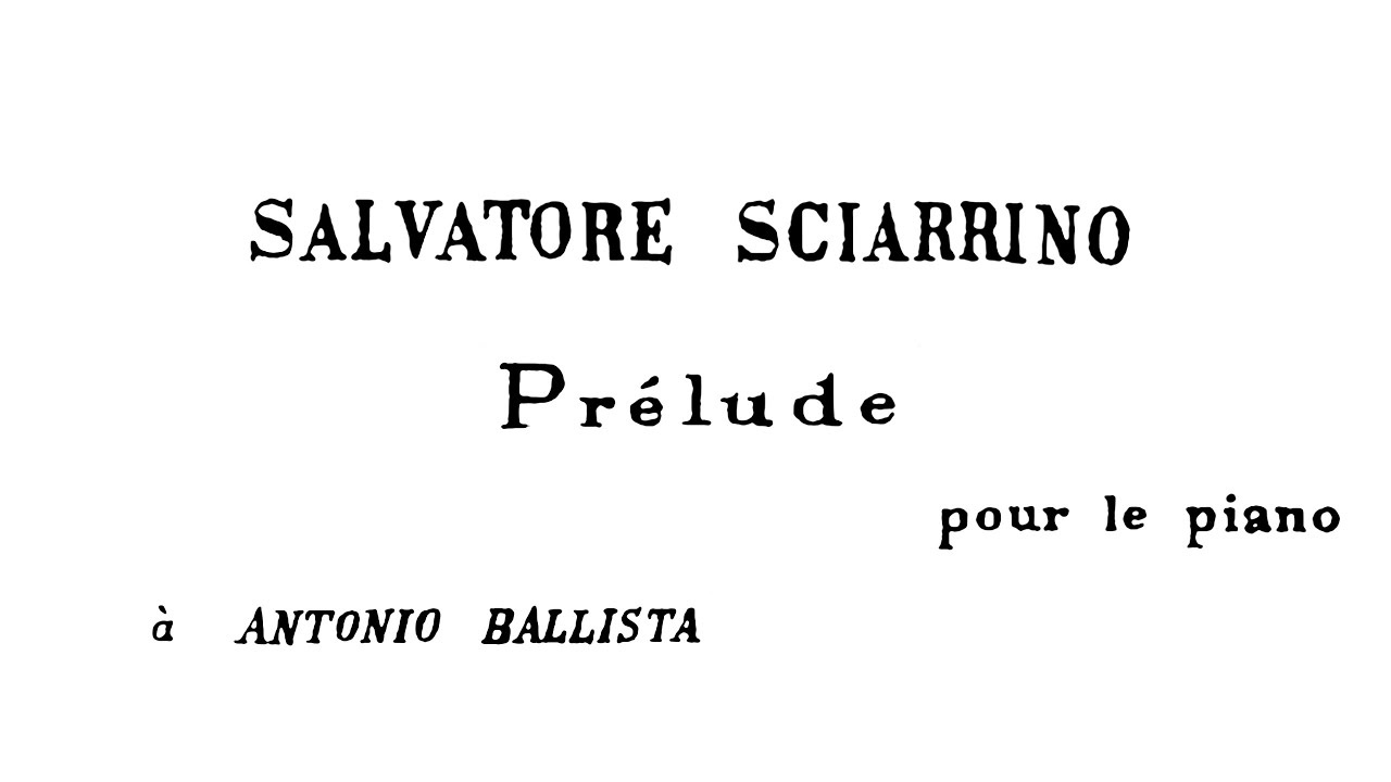 Salvatore Sciarrino - Pr&eacute;lude (1969) [with score]