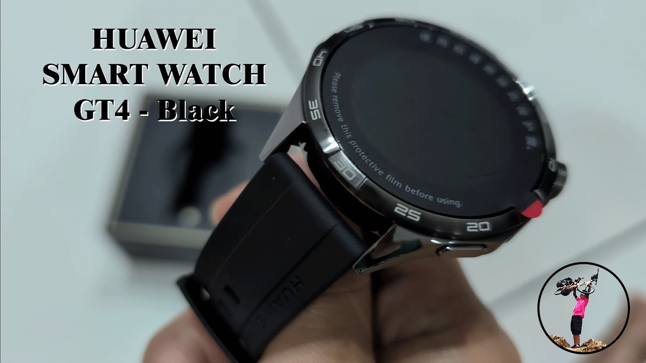 Huawei Smartwatch GT4 (46mm, Black Strap) | Close-Up Aesthetic Unboxing