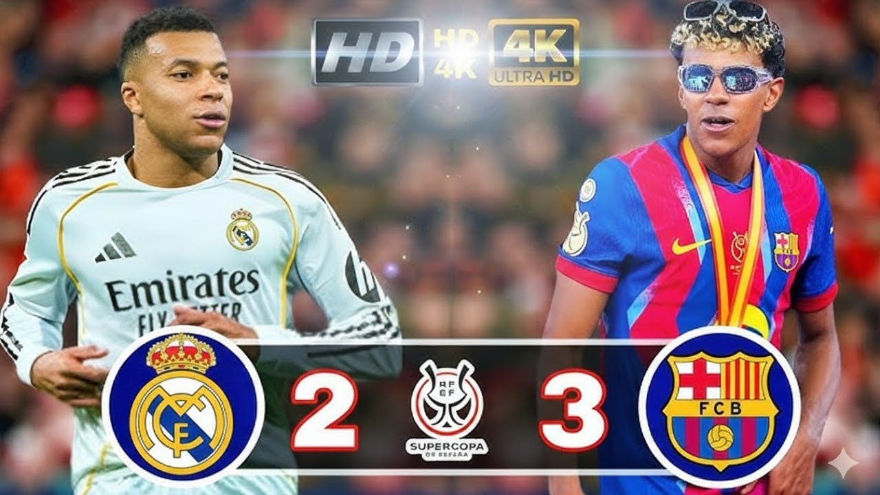 🔥 كلاسيكو الجنون!! برشلونة تقتل المباراة في اللحظات الأخيرة وتفوز 3-2 😱⚽