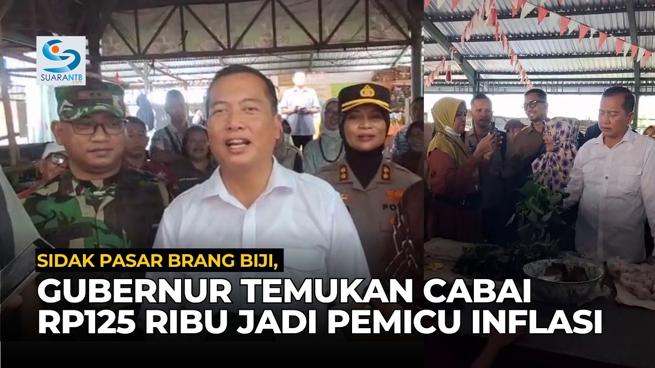Sidak Pasar Brang Biji, Gubernur Temukan Cabai Rp125 Ribu Jadi Pemicu Inflasi