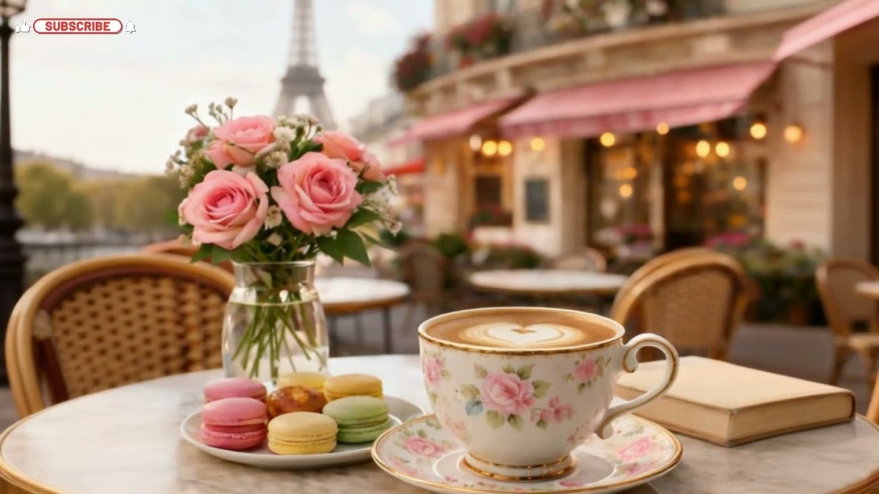 Cozy Morning Coffee Jazz ☕ Cute Parisian Guitar Melodies