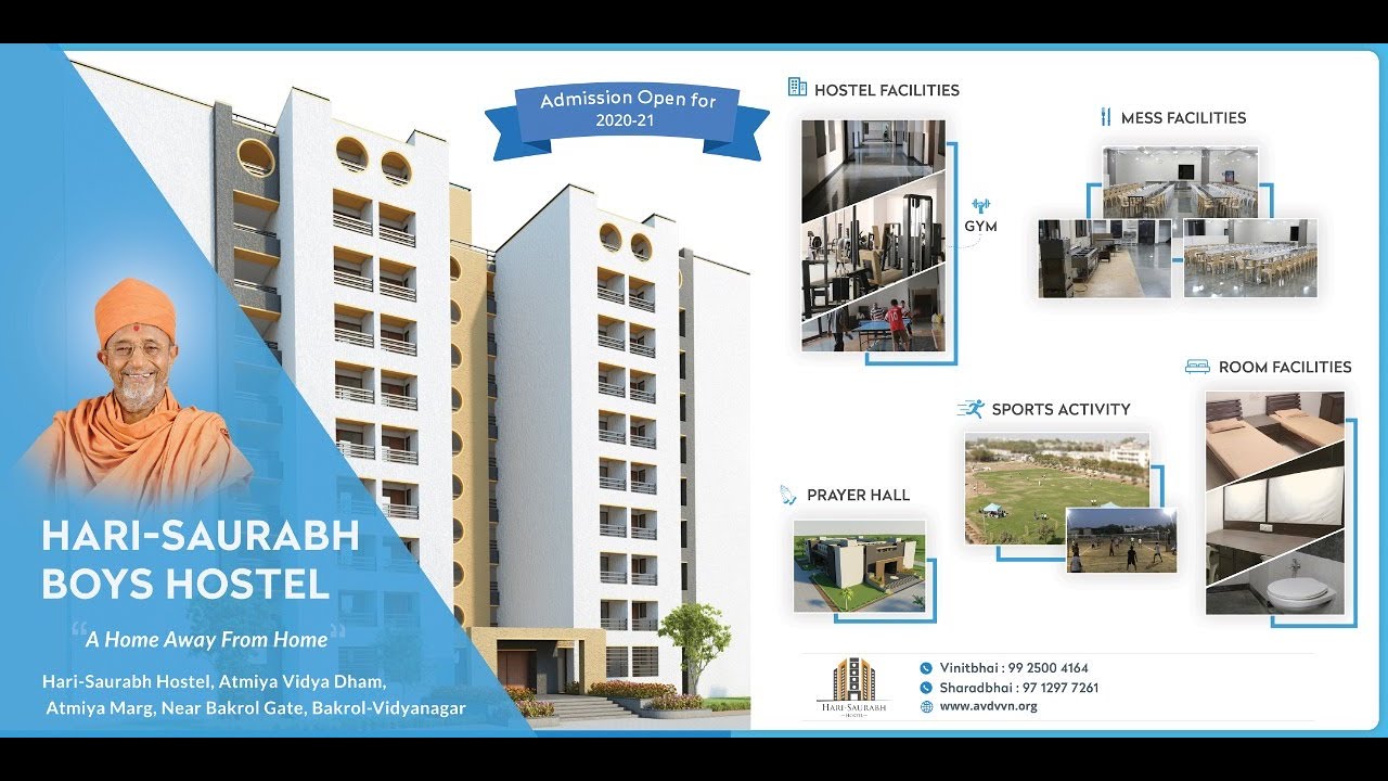 Hari Saurabh Hostel | Atmiya Vidya Dham