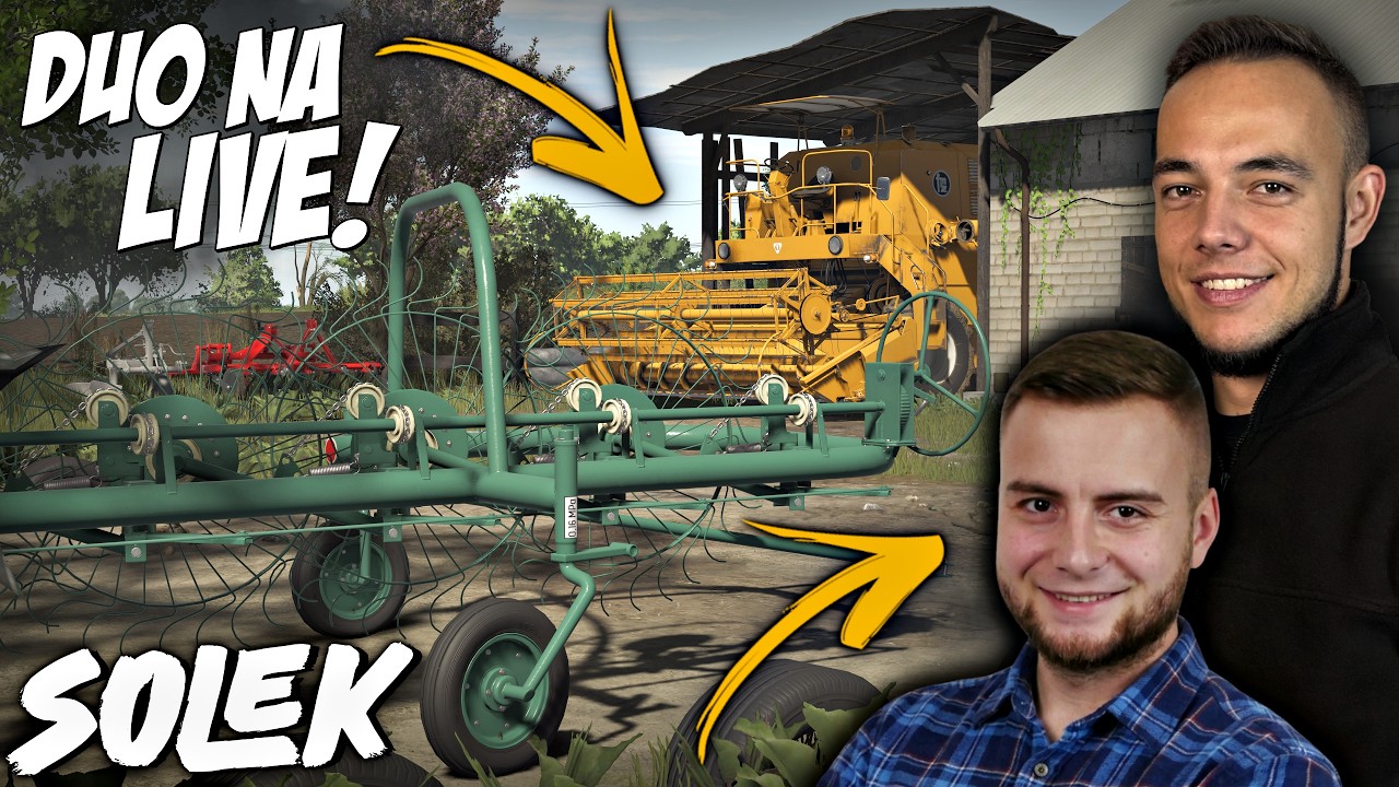 DUO NA LIVE! 🔴 BRONCZEK & JANKUS 😍 Nocne Granie - Polska Wieś na Solku [FS25] 🔥 Wpadaj na LIVE 💪 MST