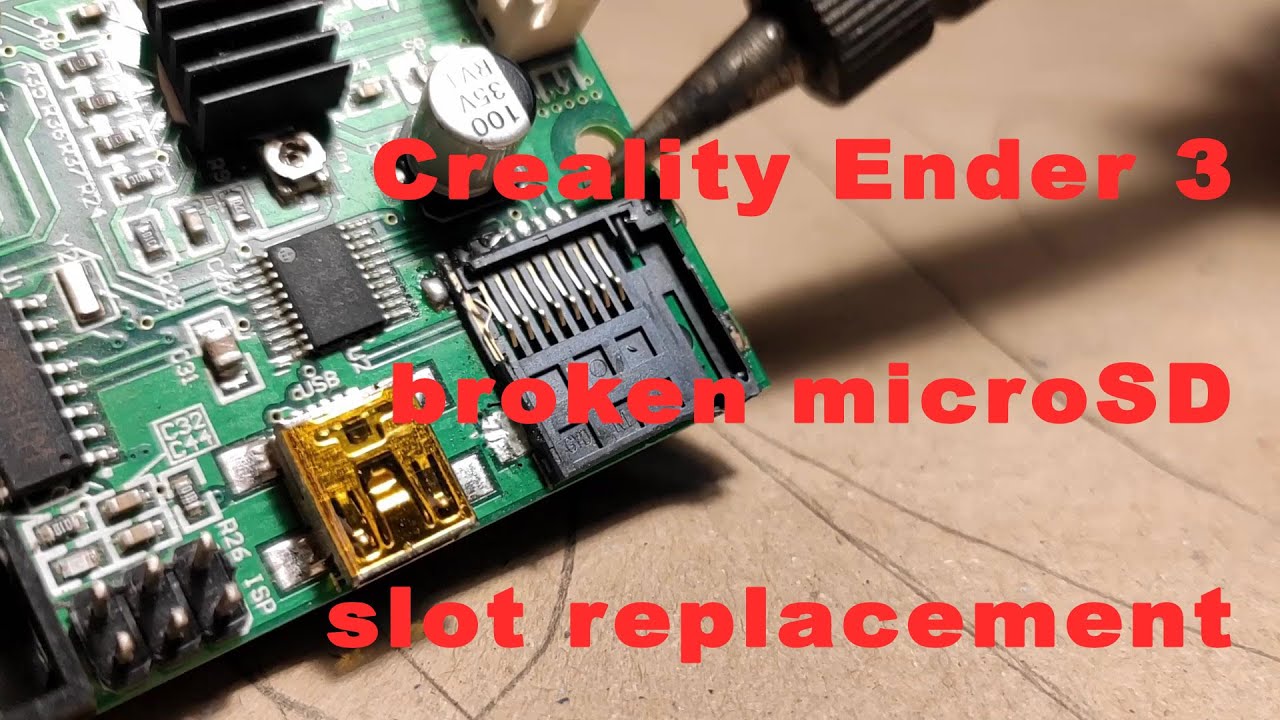 Creality Ender 3 broken microSD slot replacement