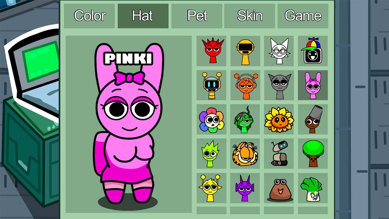 Pinki (sprunki) in Among Us ◉ funny animation - 1000 iQ impostor
