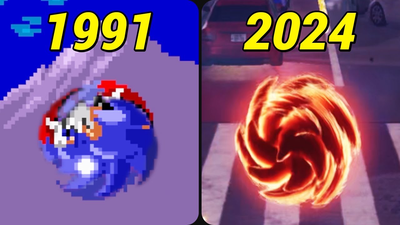 The evolution of Sonic Spin Attack (1991-2024)