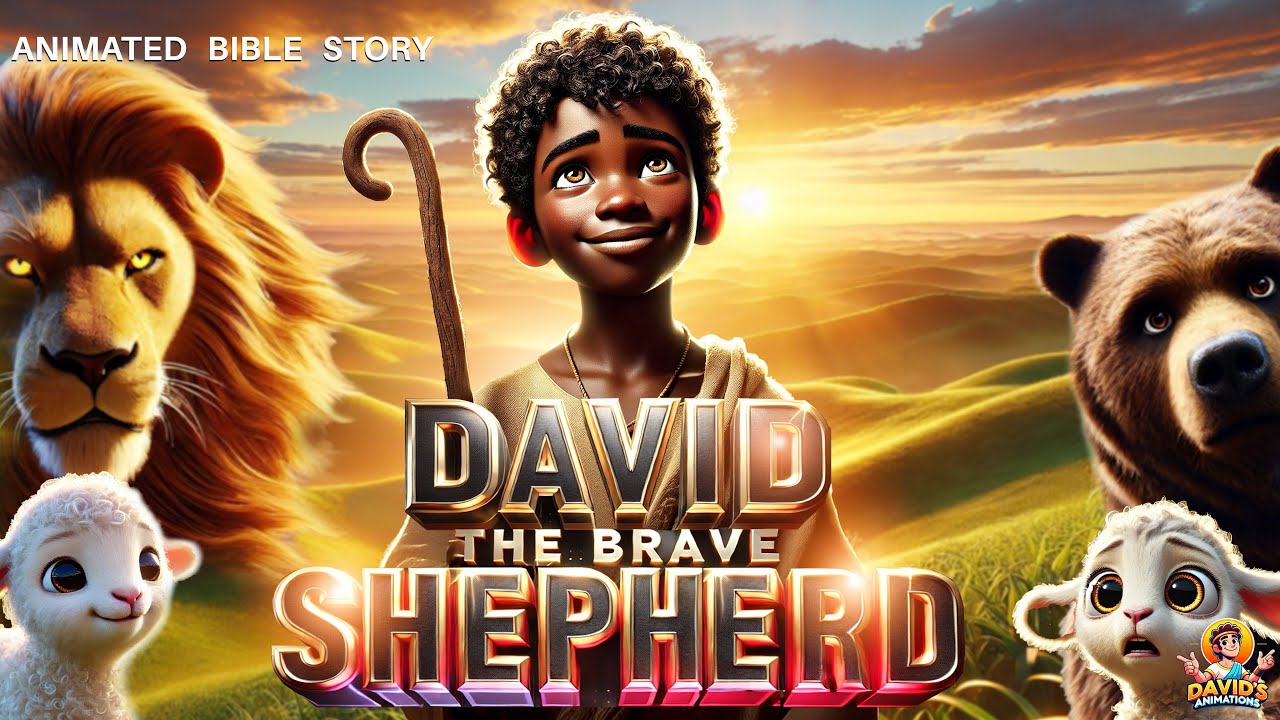 David the Brave Shepherd: Animated Bible Story for Kids | Psalm 23 Songs & More | David's Animations