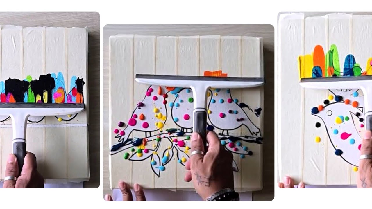 3 Simple Painting Idea  / Easy Acrylic Painting Technique 