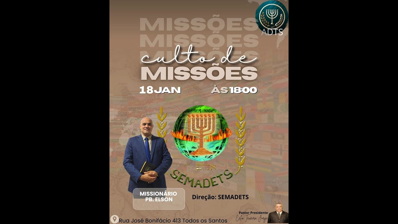 Culto de Missões - Pr. Carlos Henrique (18/01/2026)