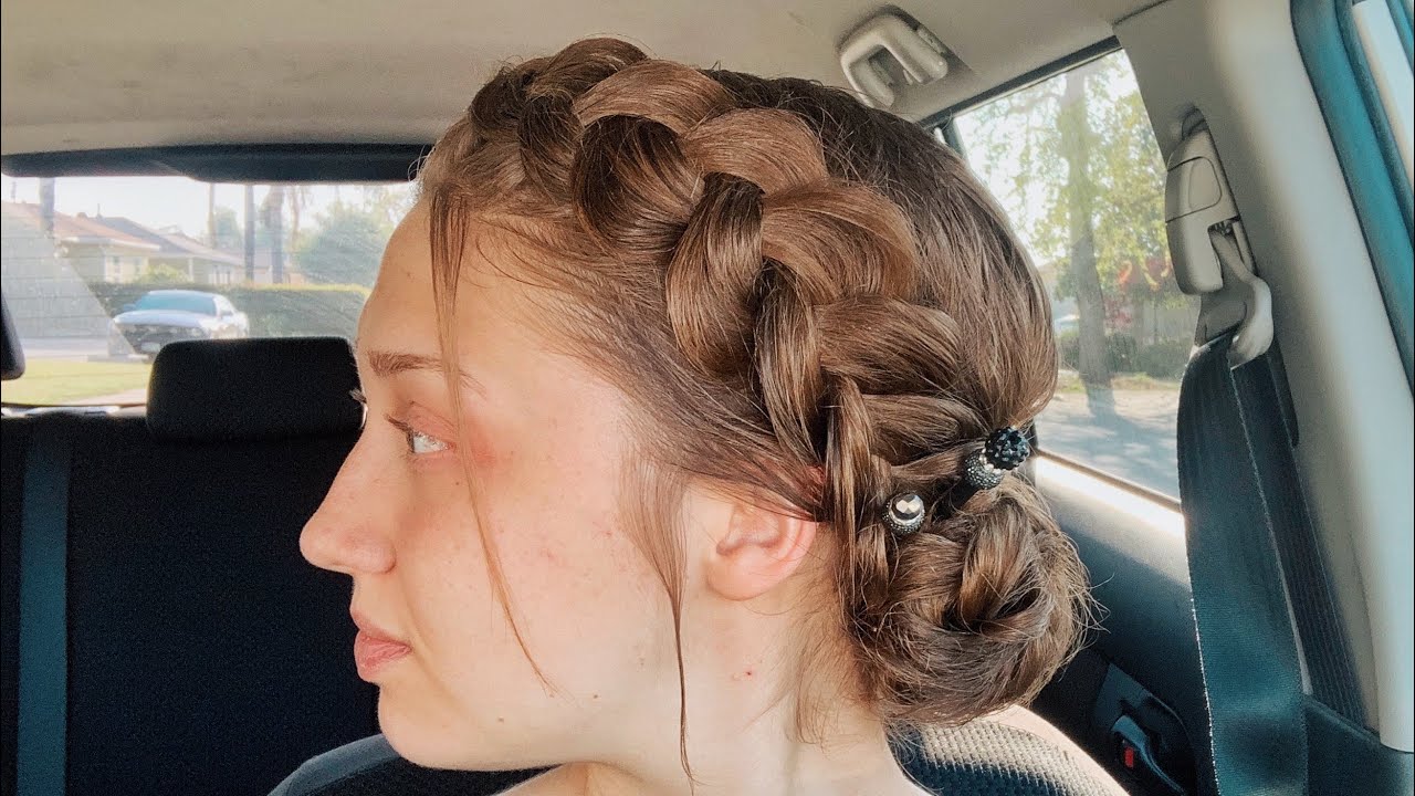 Dutch Braid into Side Bun | Hair Tutorial