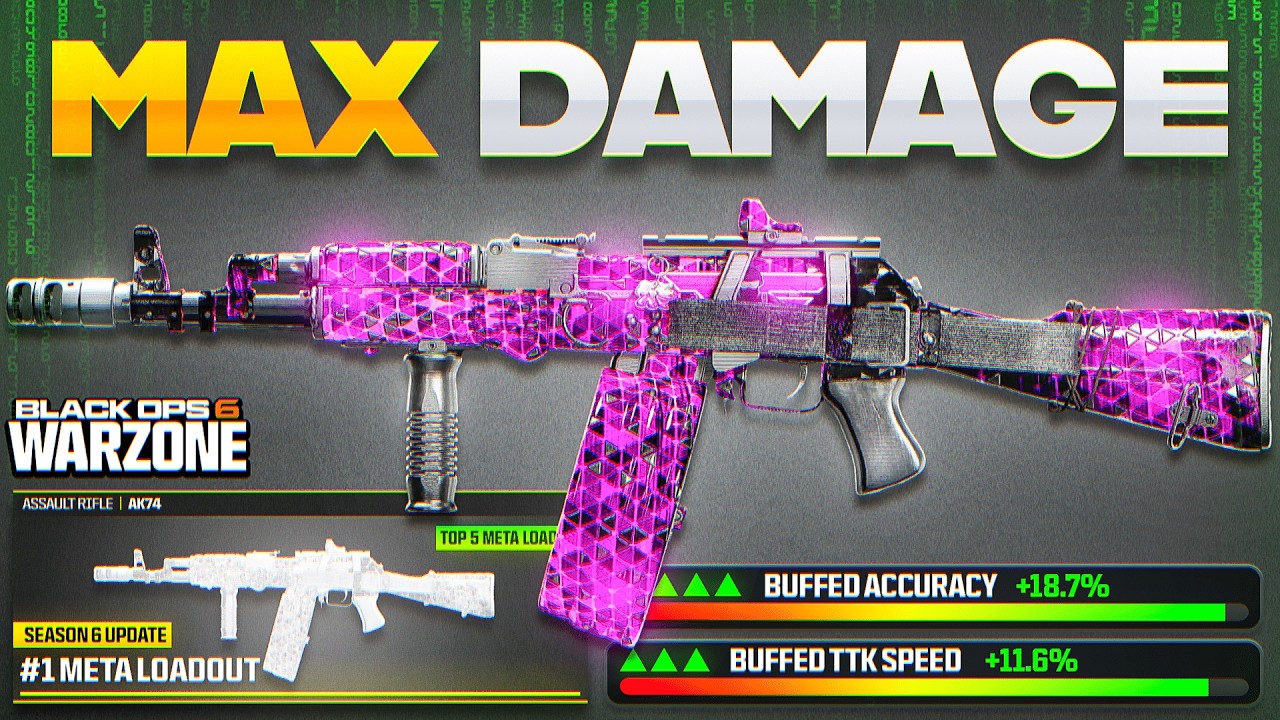 Новая *УСИЛЕННАЯ* AK 74 AR META имеет НУЛЕВУЮ ОТДАЧУ в Warzone BO6! (Лучшая штурмовая винтовка Wa...
