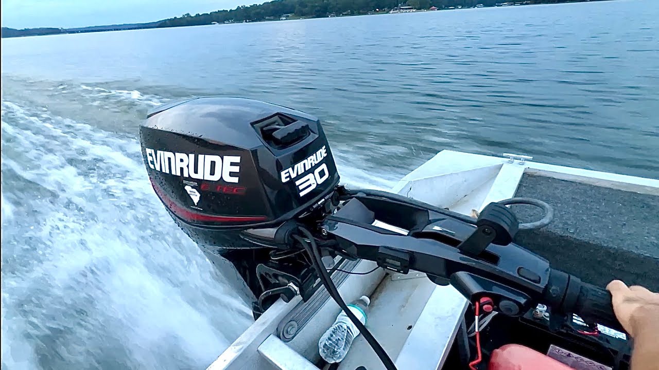 Купил за копейки и восстановил Evinrude e-tec 30 hp тест на воде мотора и лодки