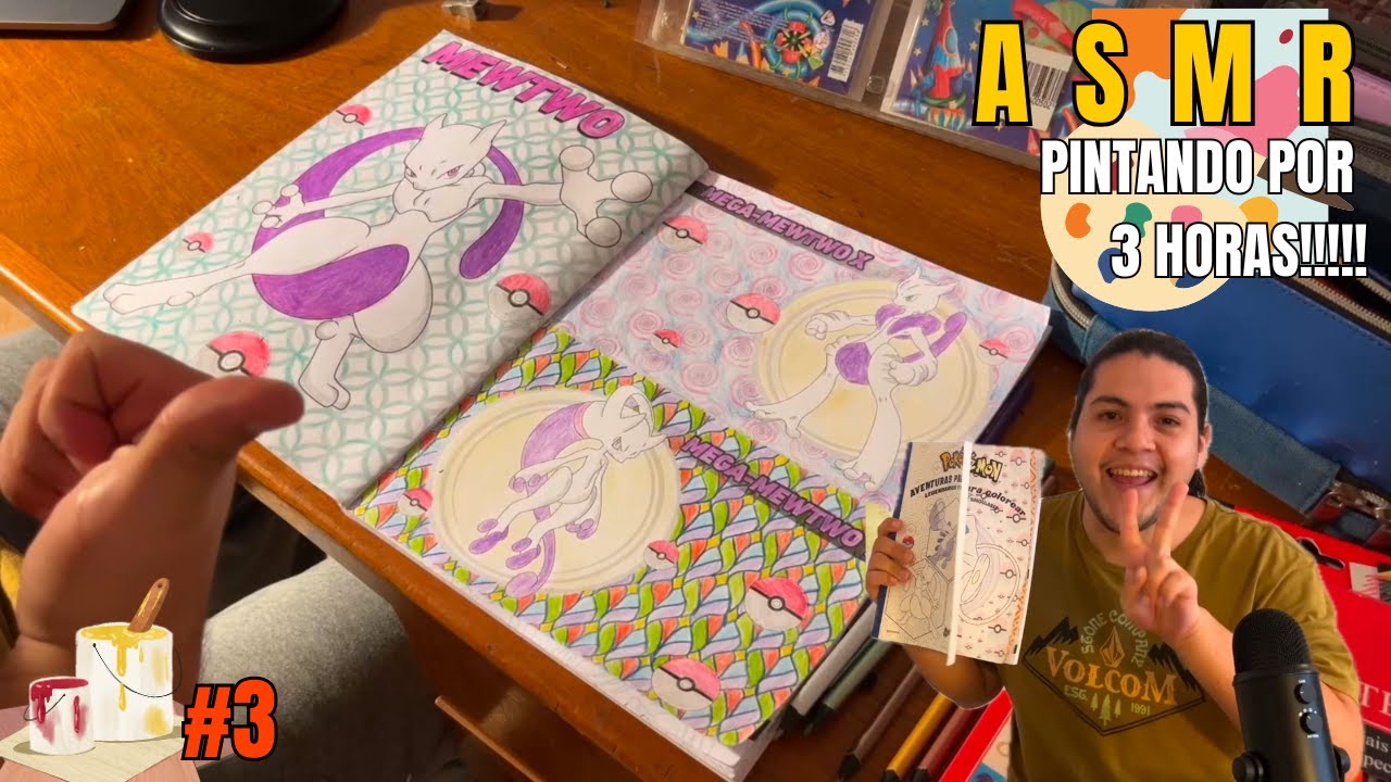 ASMR | Pintando a Mewto por 3 Horas!!!!