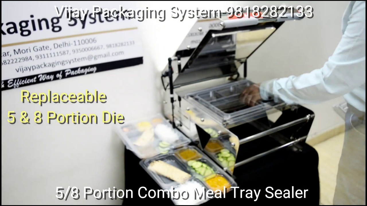 Best Quality Meal Tray Sealer 5 & 8 Portion Combo Machine for Thali Packing