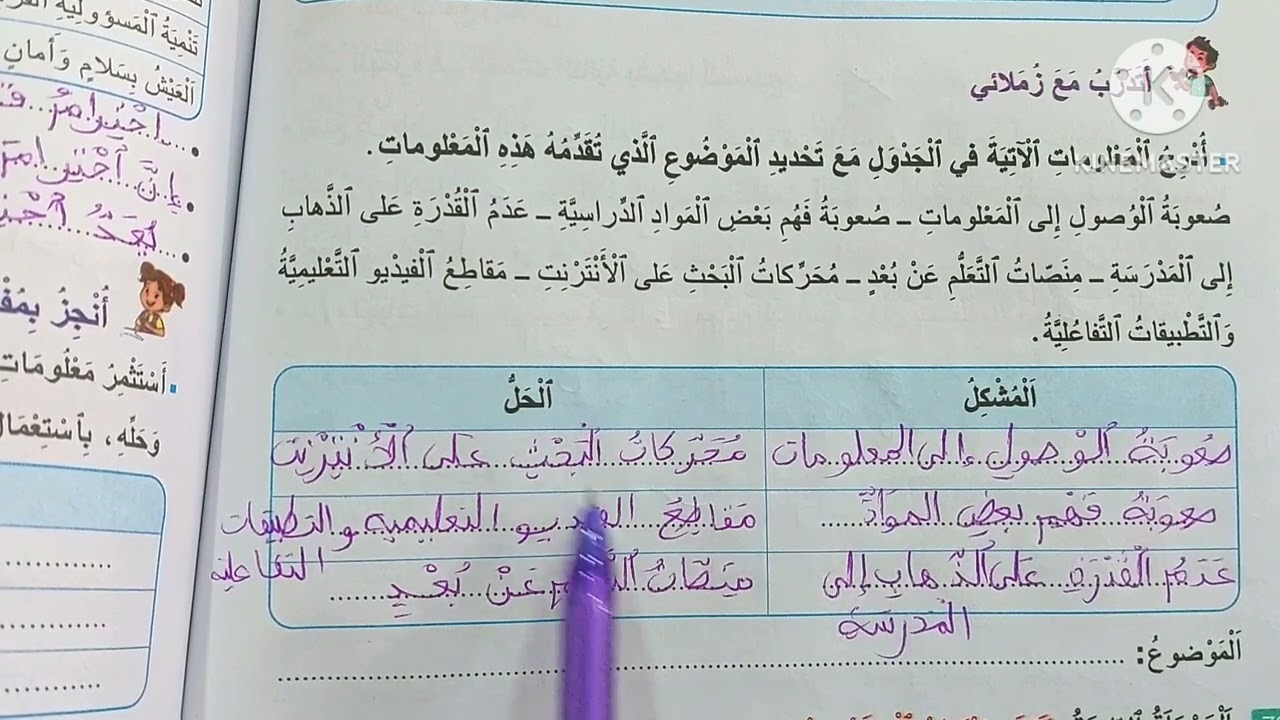 ورشة الكتابة صفحة 76 و 77 اللغة العربية المستوى الرابع الجزء الثاني