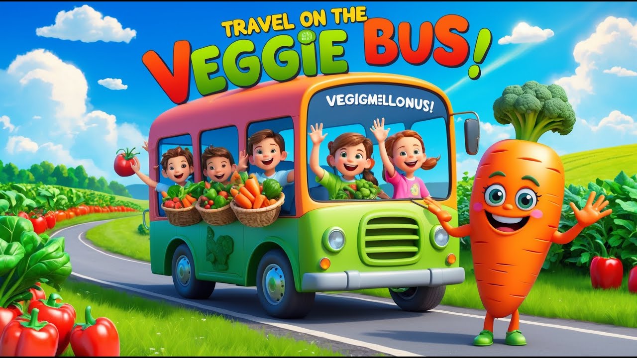 🚍 Travel on the Veggie Bus! 🥦🍎 | Fun & Educational Song for Kids
