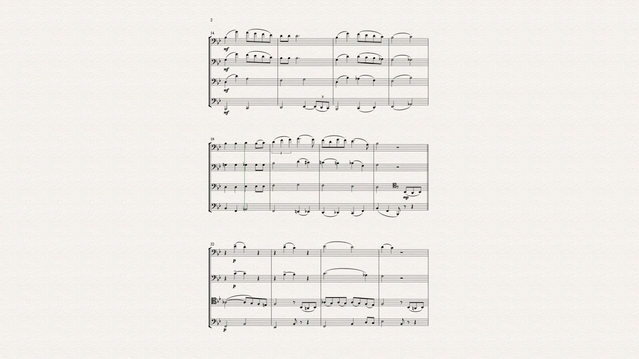The Christmas Song cover for Trombone Quartet