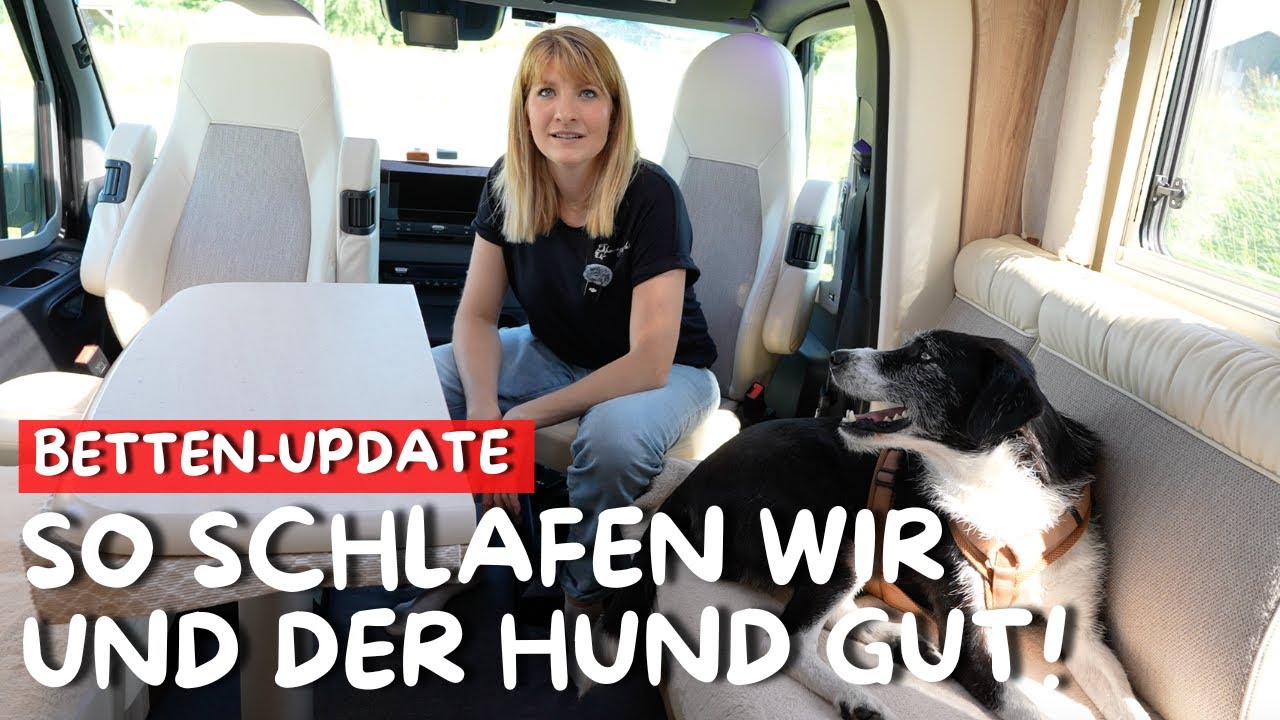 Guter Schlaf im Wohnmobil (Hund & Mensch) Hundebett & flexible Camping-Decke 🛌 ➡️ Camping Gadgets