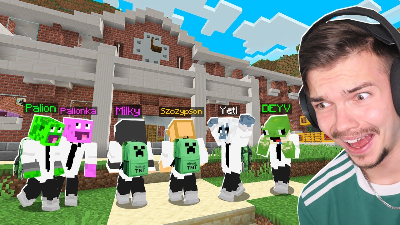 PIERWSZY DZIEŃ w SZKOLE WSZYSTKICH CZŁONKÓW PALIONOWA! (oprowadzenie)