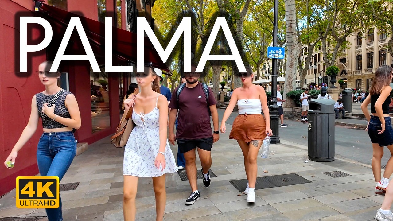 PALMA DE MALLORCA 🇪🇸 | Walking Tour through the City Streets 4K