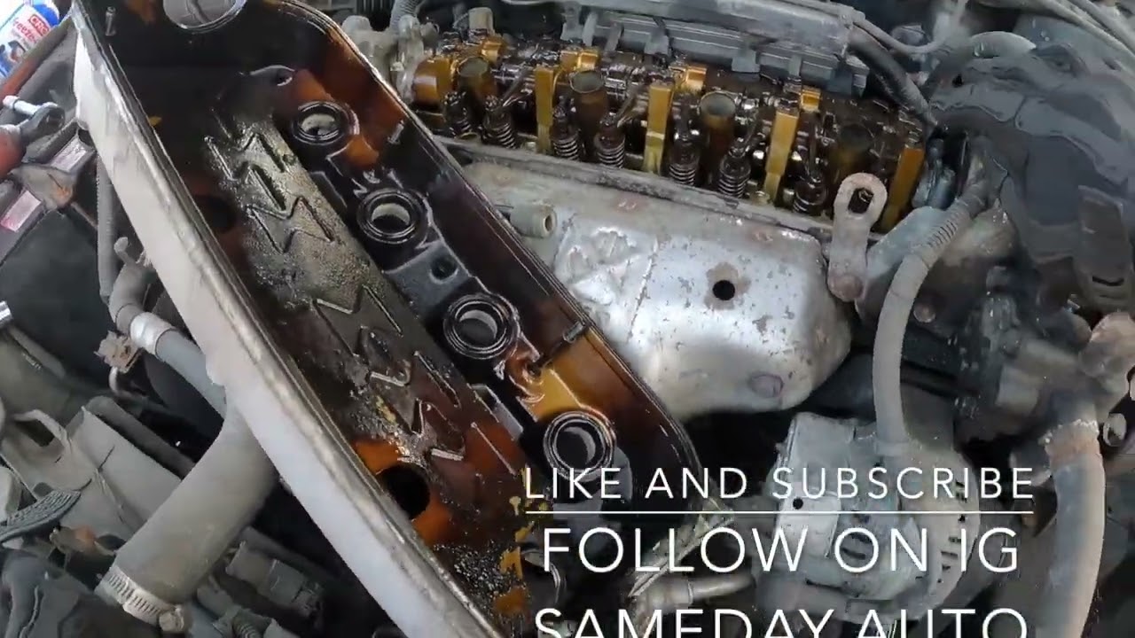 Снятие и установка прокладки клапанной крышки Honda Accord 1999 года