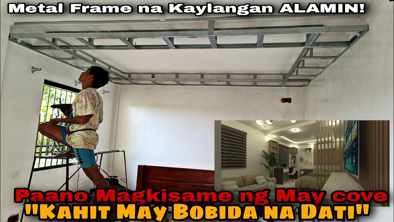 Paano magKisame ng may Cove Kahit na May Bobida na / Part1 Room Make Over