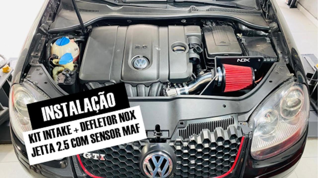 Como instalar KIT INTAKE + DEFLETOR PARA JETTA 2.5 COM SENSOR MAF - Nox Peças