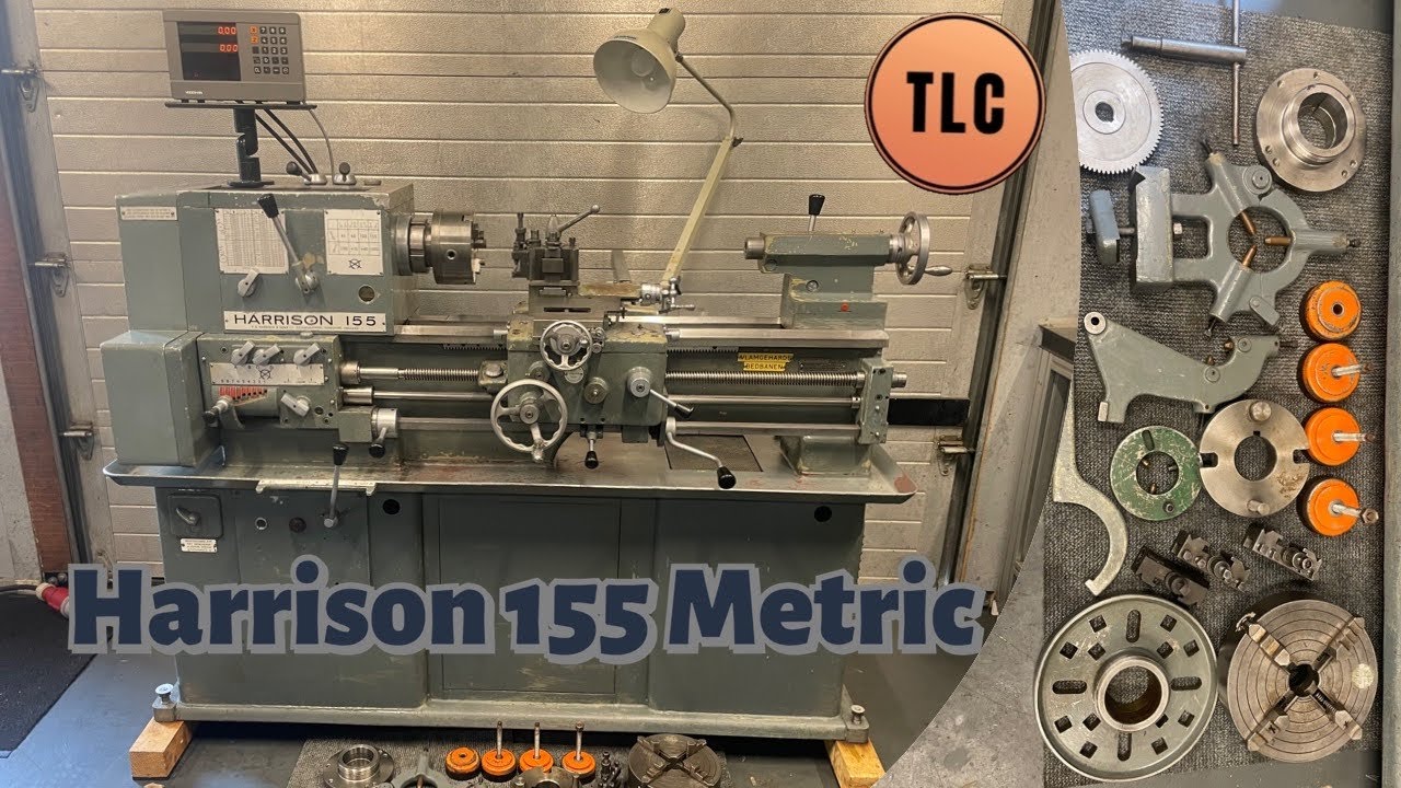Harrison 155 Metric Heidenhain DRO Lathe Svarv Drehmaschine Tornio
