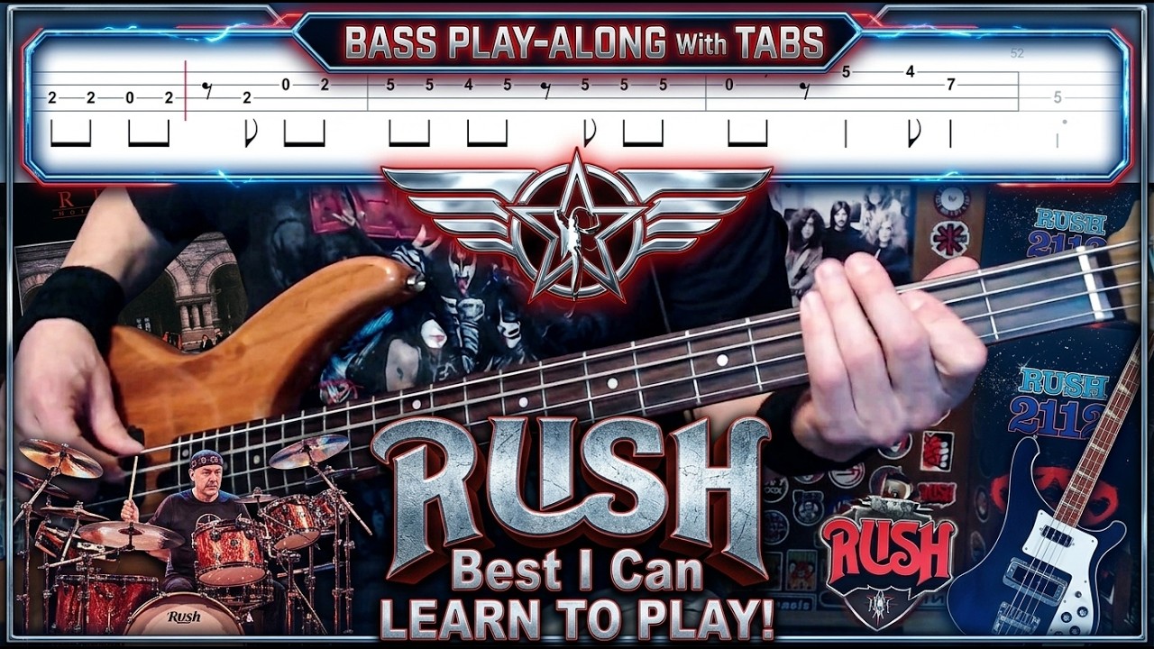 Best I Can by Rush - Bass Cover with Tabs Play-Along
