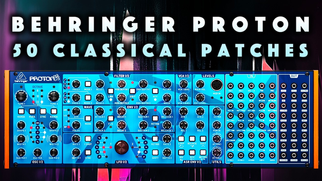 Behringer Proton: 50 винтажных пресетов. Демонстрация для соло, баса и щипка.