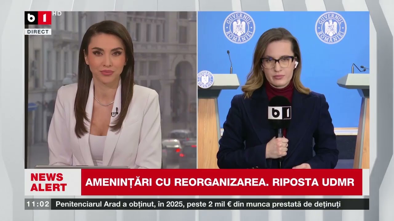 ȘEDINȚĂ DE GUVERN ÎNAINTE DE OUG.URI.AMENINȚĂRI CU REORGANIZAREA. RIPOSTA UDMR_Știri B1TV_12 febr.