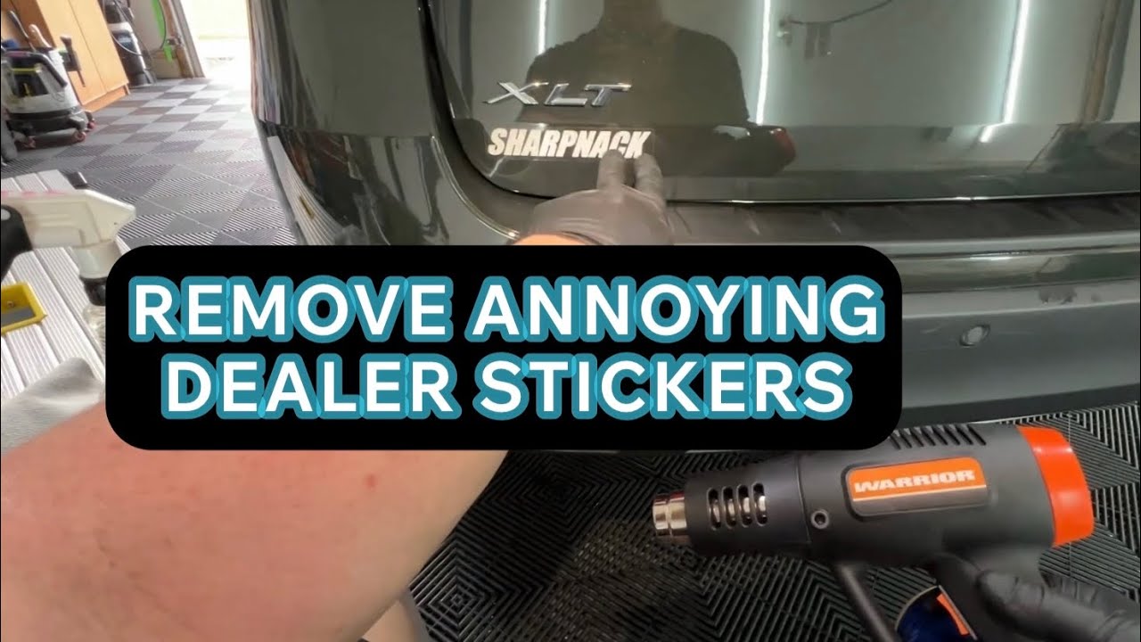 How to remove dealership stickers.