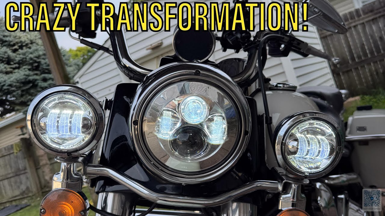 DIY LED Headlight Conversion On Harley Davidson Road King