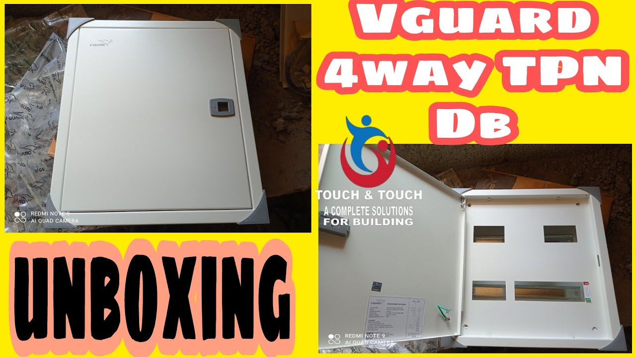 Vguard  4way TPN DB unboxing malayalam / House wiring single phase DB selection how