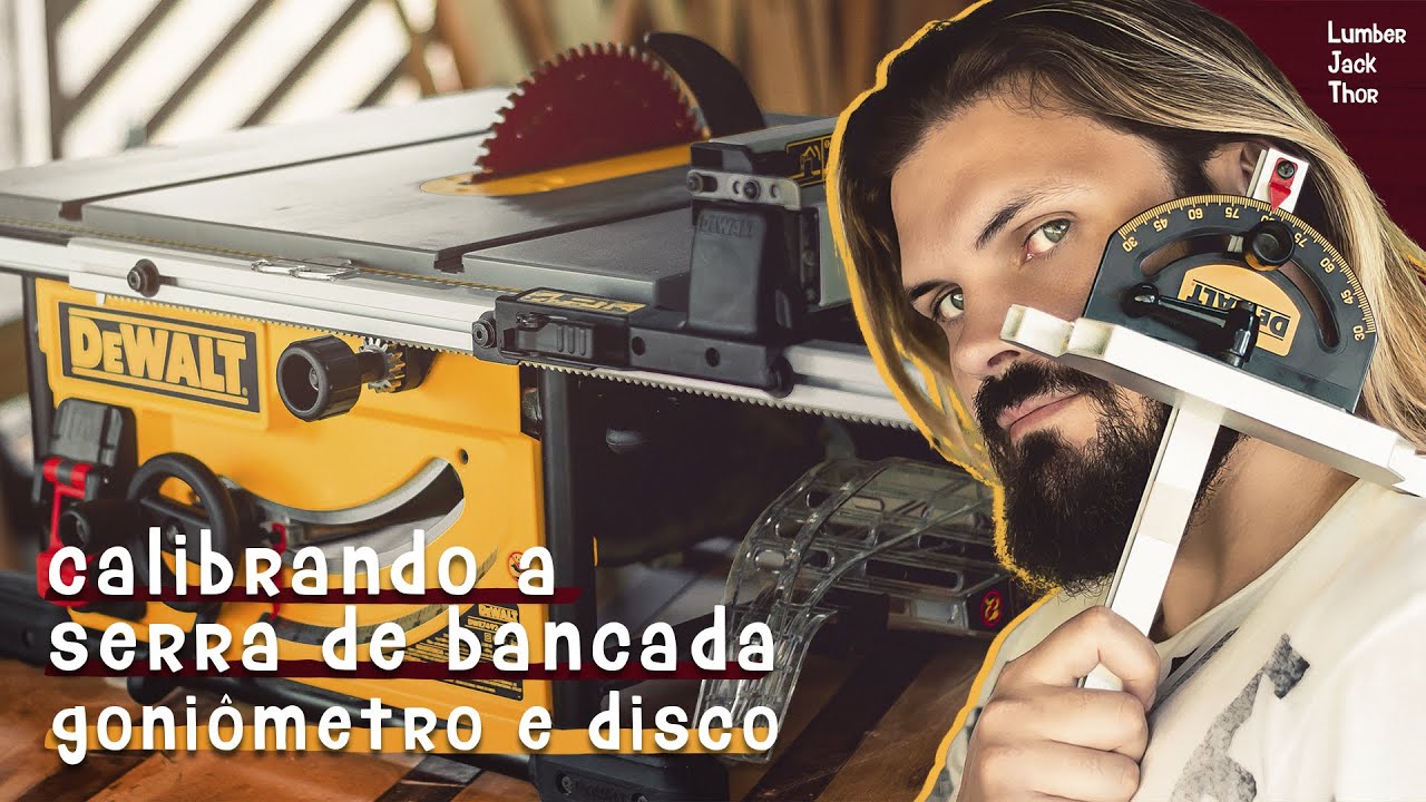 Como alinhar a Serra de Bancada DeWalt DWE 7492 (parte 1) - Goniômetro e Disco #dwe7492