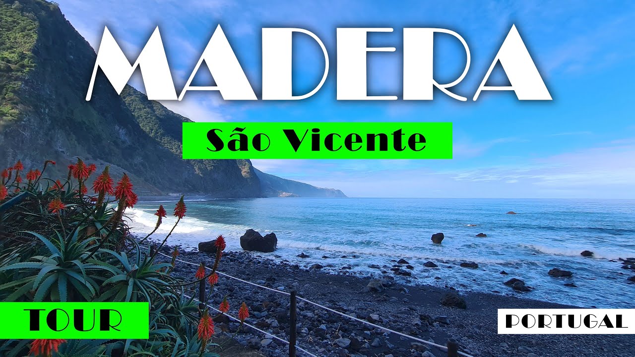PORTUGAL MADEIRA BEAUTIFUL CITY SAO VICENTE TOUR/WYCIECZKA PO PIĘKNYM MIASTECZKU SAO VICENTE/MADERA