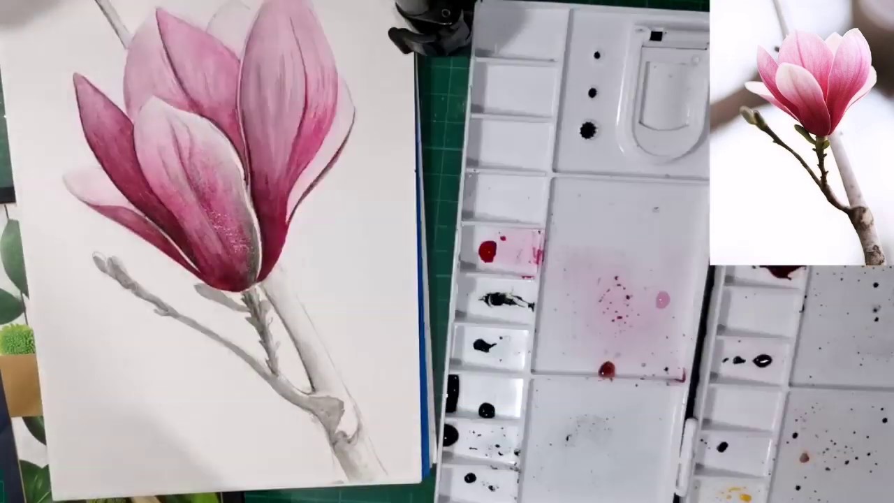 Mijello Mission Gold Watercolor (flower painting exercise)