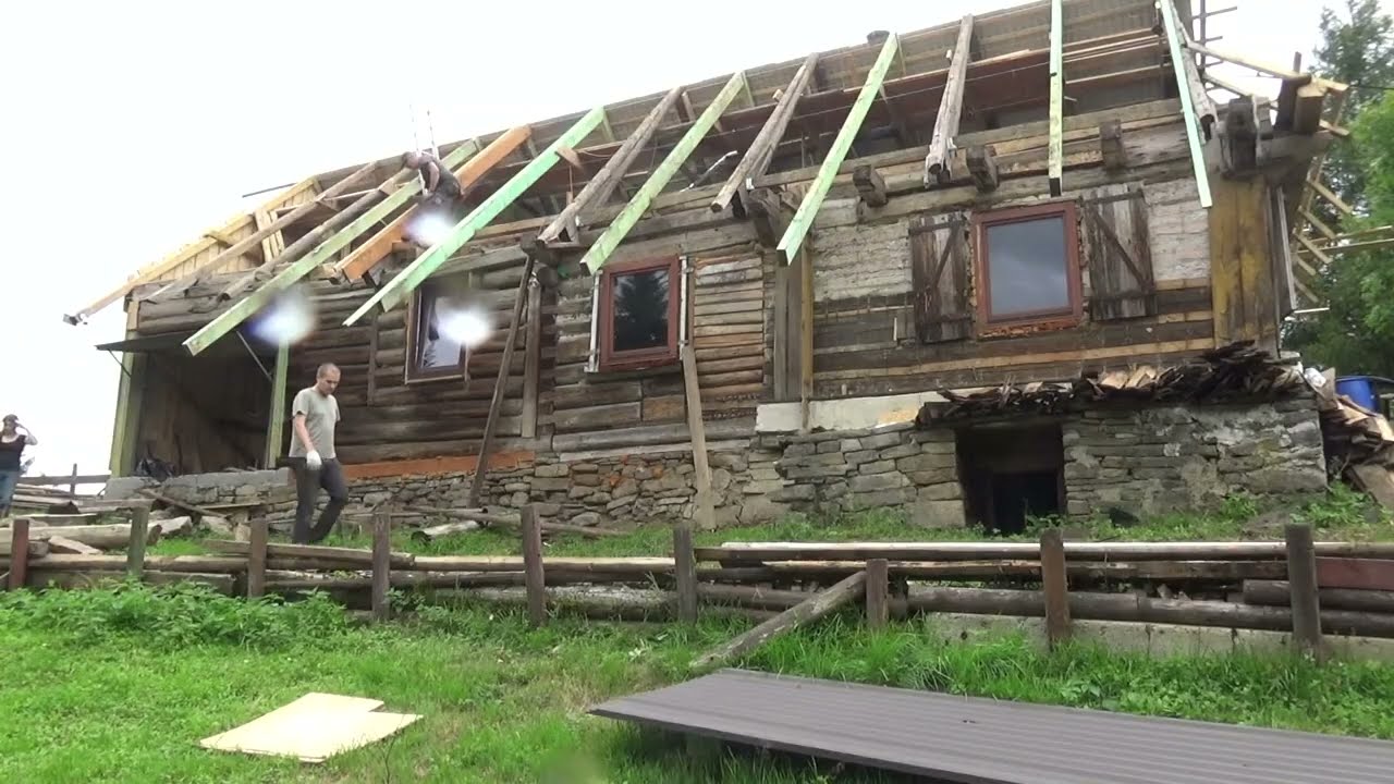 2 część remont dachu drewnianego domu